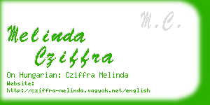 melinda cziffra business card